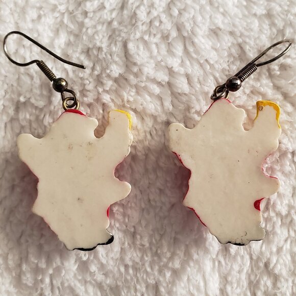 Vintage Santa Claus Earrings Christmas Santa - Picture 5 of 6